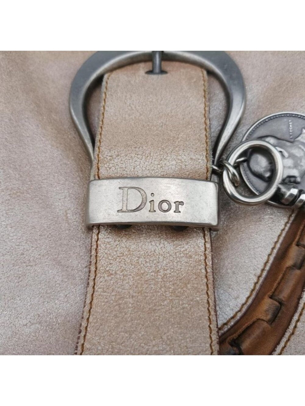 ★SOLD★ Dior Gaucho Beige Leather Messenger Bag - Picture 12 of 16